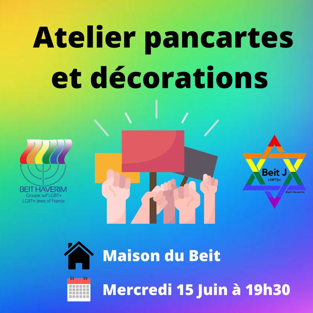 Atelier pancartes et décorations pour la marche des fiertés